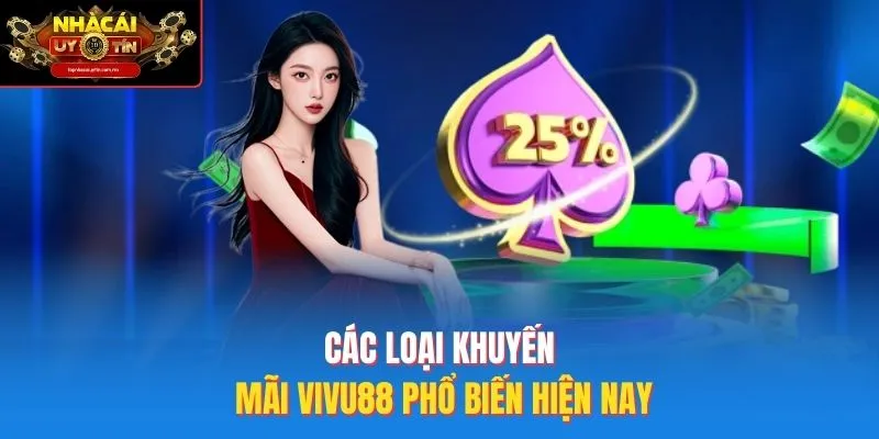 Các loại khuyến mãi Vivu88 phổ biến hiện nay