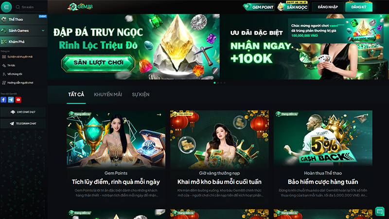 Đặc quyền hoàn trả siêu khủng cho VIP tại nhà cái uy tín GEM88